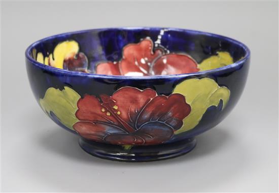 A Moorcroft Hibiscus bowl diameter 20cm